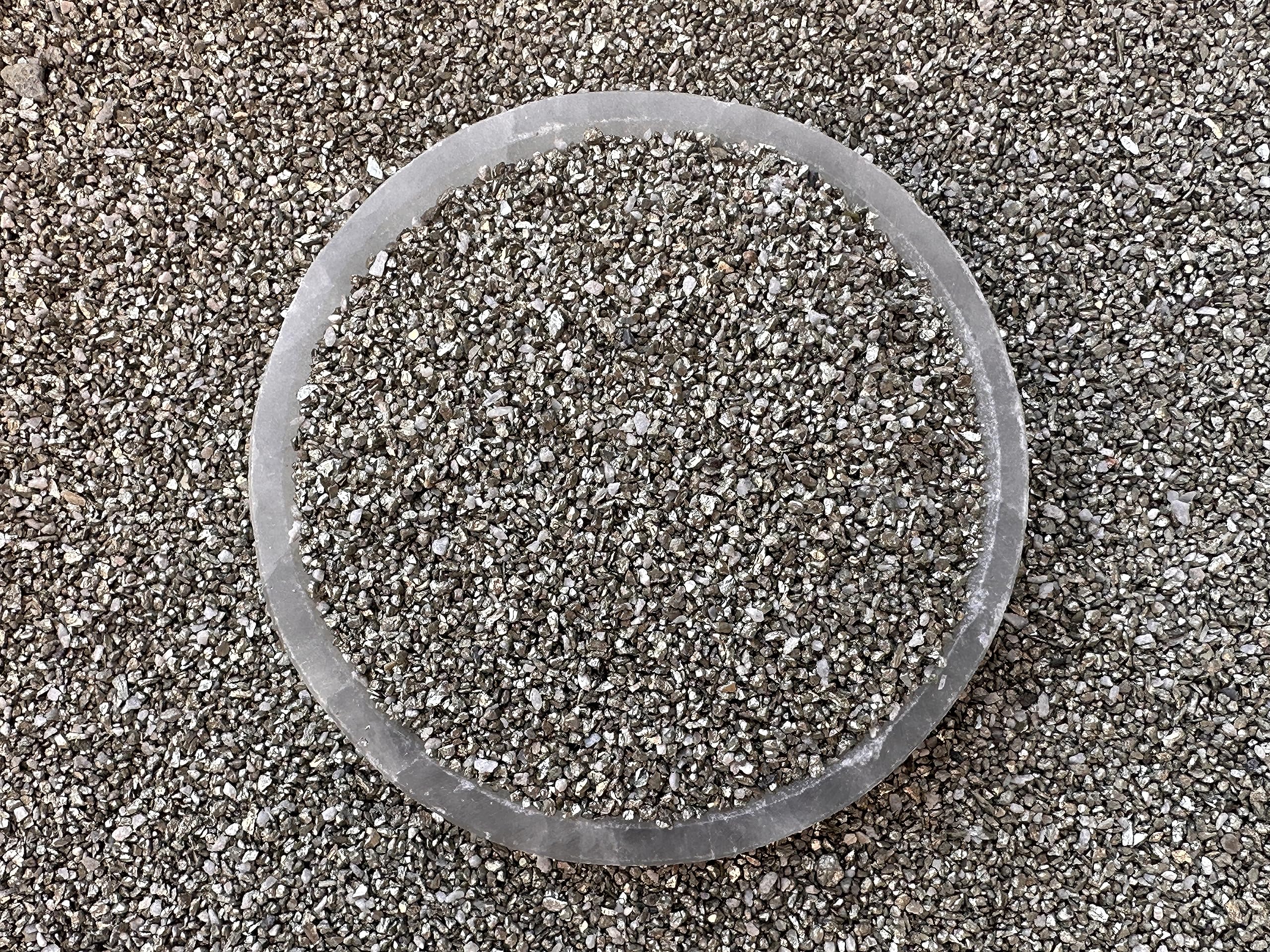 GAF TREASURES 2 oz Lot Natural Semi Tumbled Gemstone Chips, Crushed Mini Crystals, Undrilled Crystal Chips (Pyrite Sand)