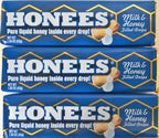 Honees Honey Filled Cough Drops, Milk & Honey- Natural Cough Drops- Sore Throat Relief - Nothing Artificial -Throat Lozenges, Na
