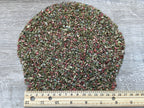 GAF TREASURES 2 oz Lot Natural Semi Tumbled Gemstone Chips, Crushed Mini Crystals, Undrilled Crystal Chips (Unakite)