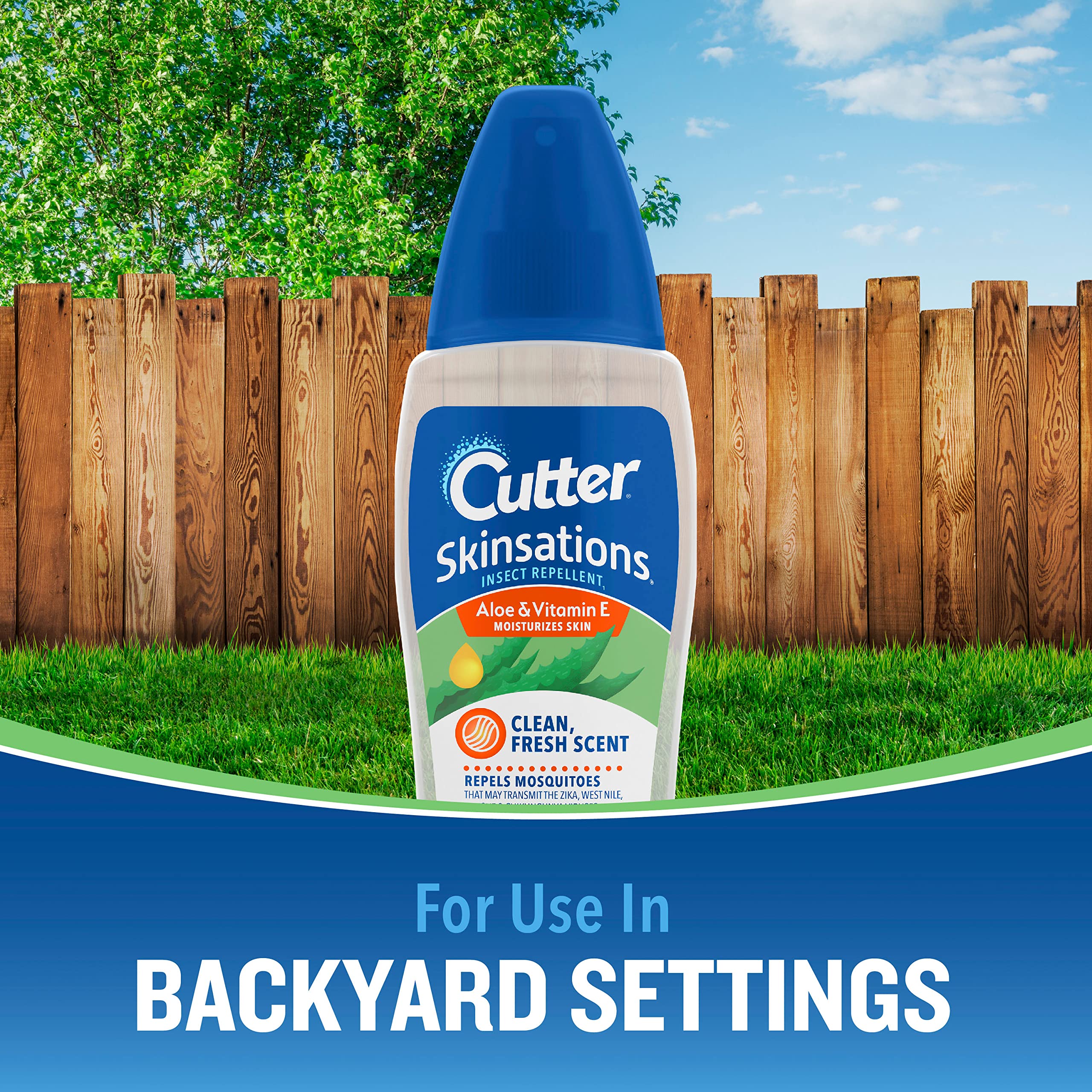 Cutter Skinsations Insect Repellent, Mosquito Repellent, Repels Mosquitoes, 7% DEET, 6 fl Ounce (Pump Spray)
