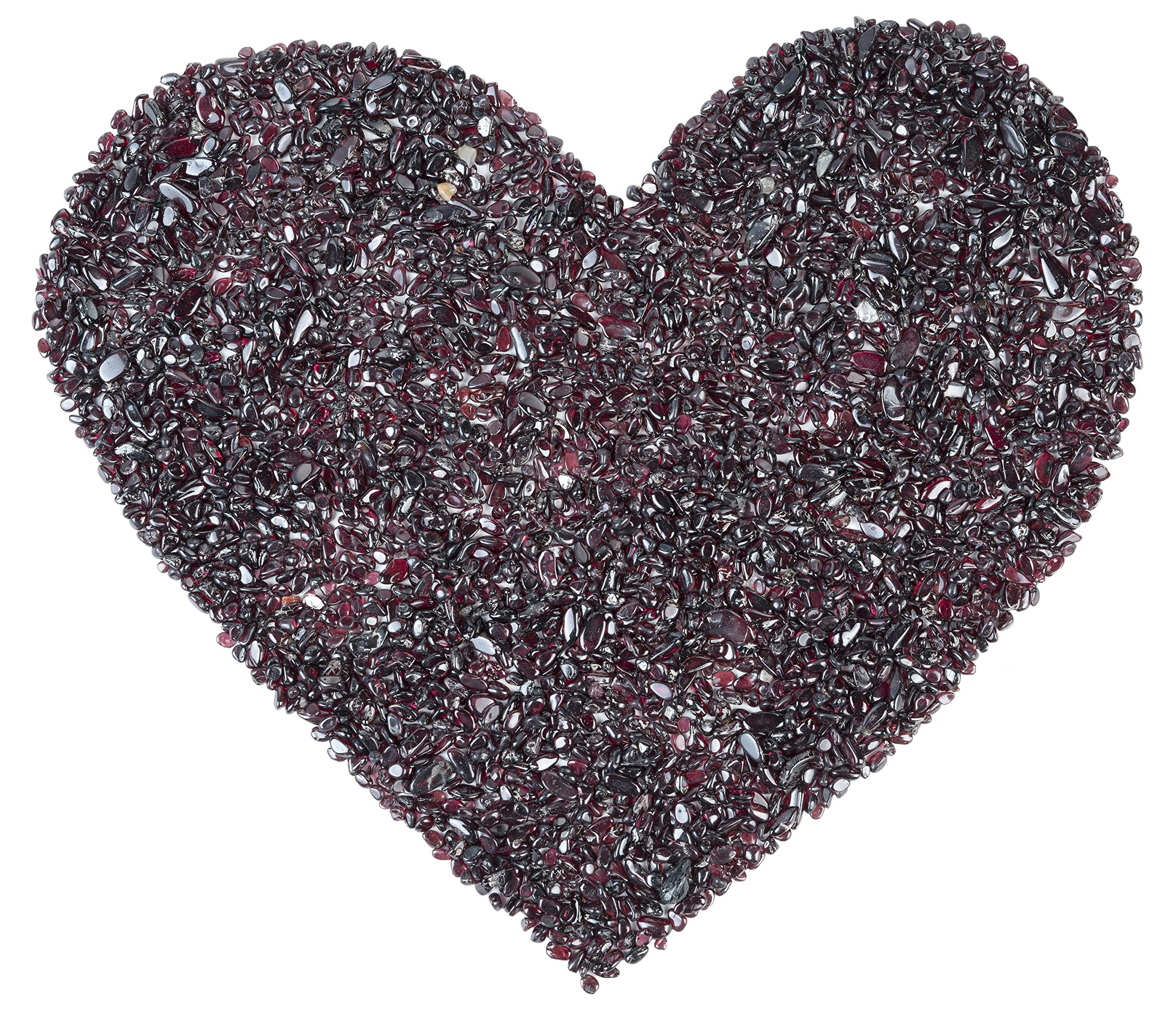 Crocon 1/2 LB Crushed Garnet Chips Bulk Stone 1100+ Carats Natural Quartz Pieces Irregular Shape Gemstone Tumbling Cabbing Gem M