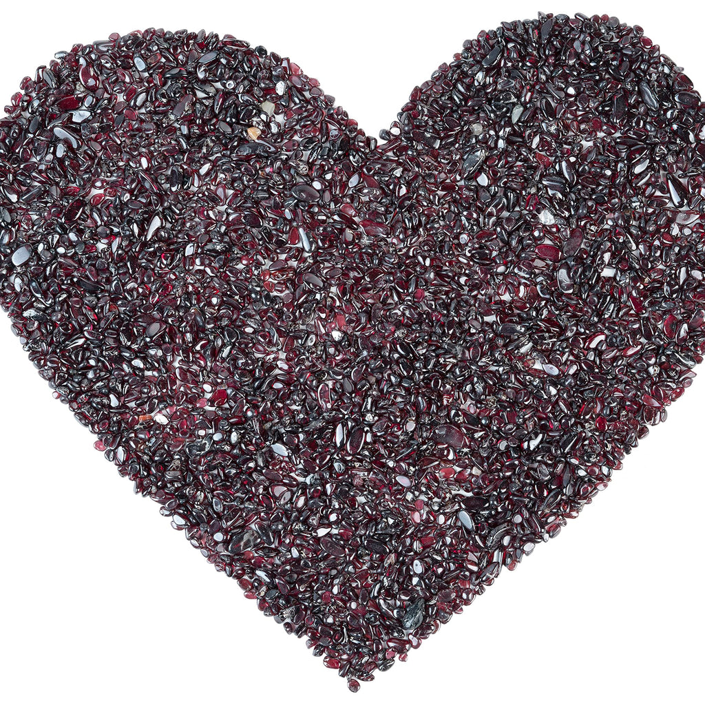 Crocon 1/2 LB Crushed Garnet Chips Bulk Stone 1100+ Carats Natural Quartz Pieces Irregular Shape Gemstone Tumbling Cabbing Gem M