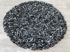 GAF TREASURES 2 oz Lot Natural Semi Tumbled Gemstone Chips, Crushed Mini Crystals, Undrilled Crystal Chips (Snowflake Obsidian)