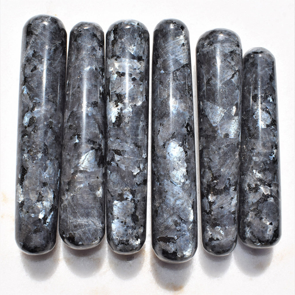 Charged 4 Larvikite Crystal Massage Wand (Very GROUNDING & Protective Reiki Healing Energy)