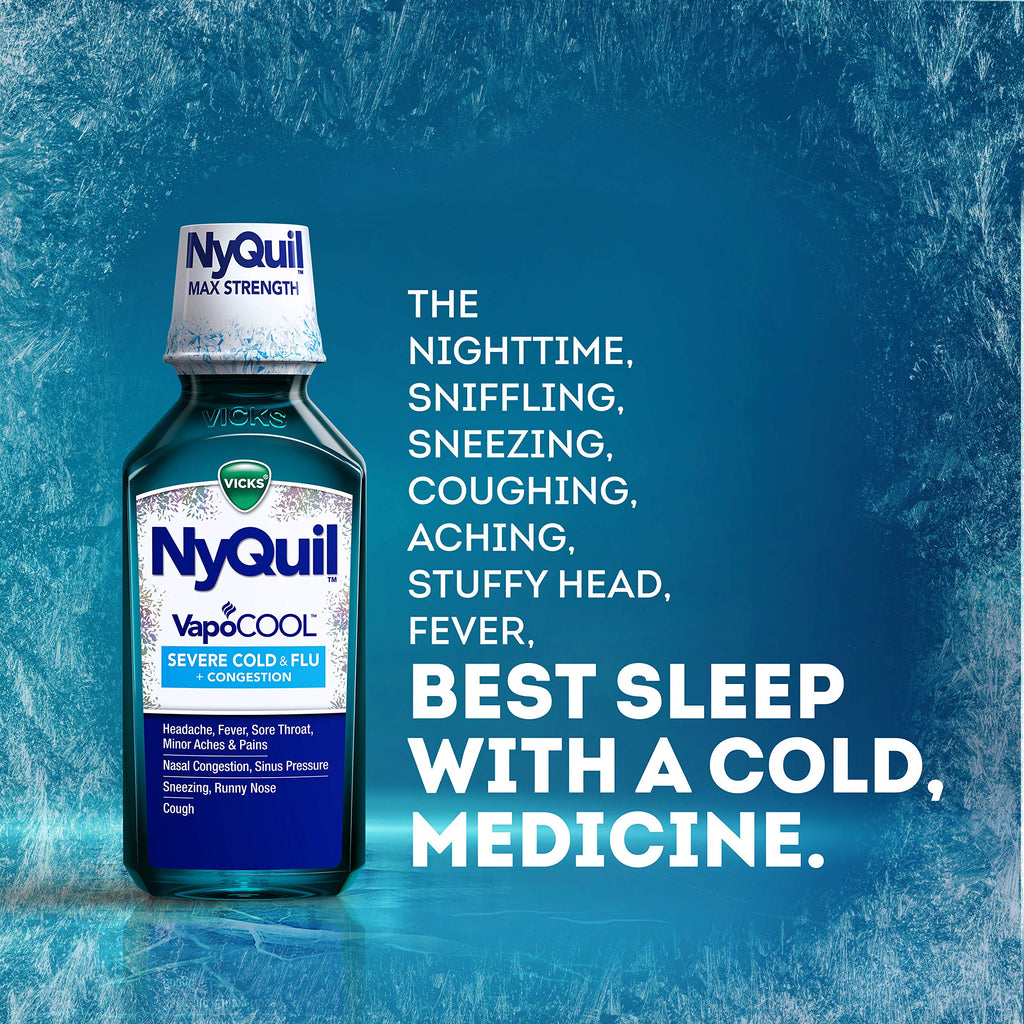 Vicks DayQuil and NyQuil VapoCOOL SEVERE Combo Cold & Flu + Congestion Medicine, Max Strength Relief For Fever, Sore Throat, Nas