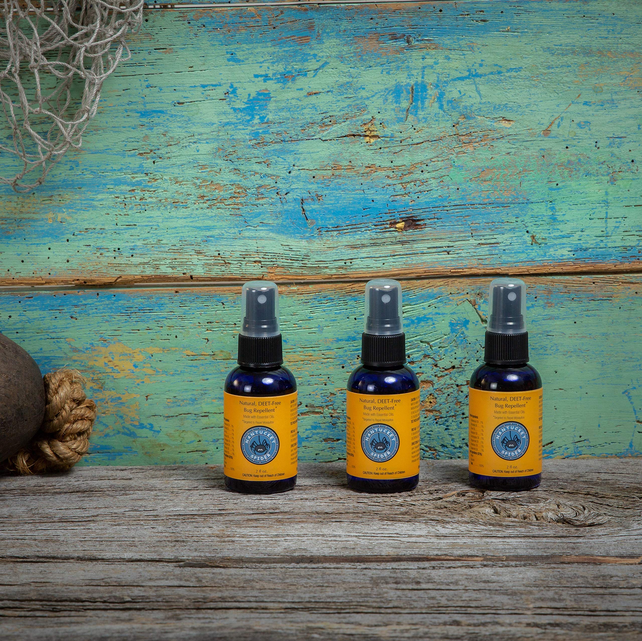 Nantucket Spider Natural Insect Repellent Spray for People | Long-Lasting Protection Against Mosquitoes, Biting Flies, & No-See-