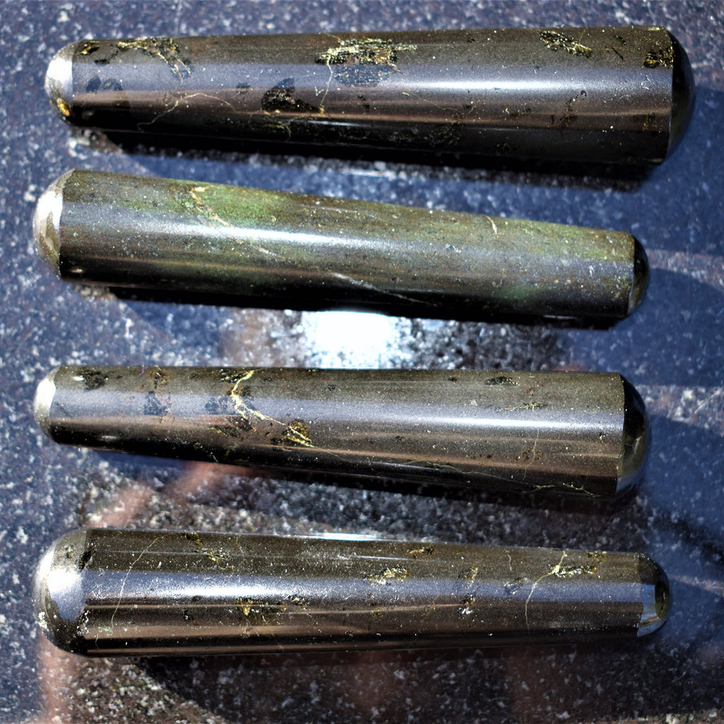 Charged 4 Himalayan Black Tourmaline Crystal Massage Wand + Selenite Charging Heart Included (Healing Energy Psychic Protection)