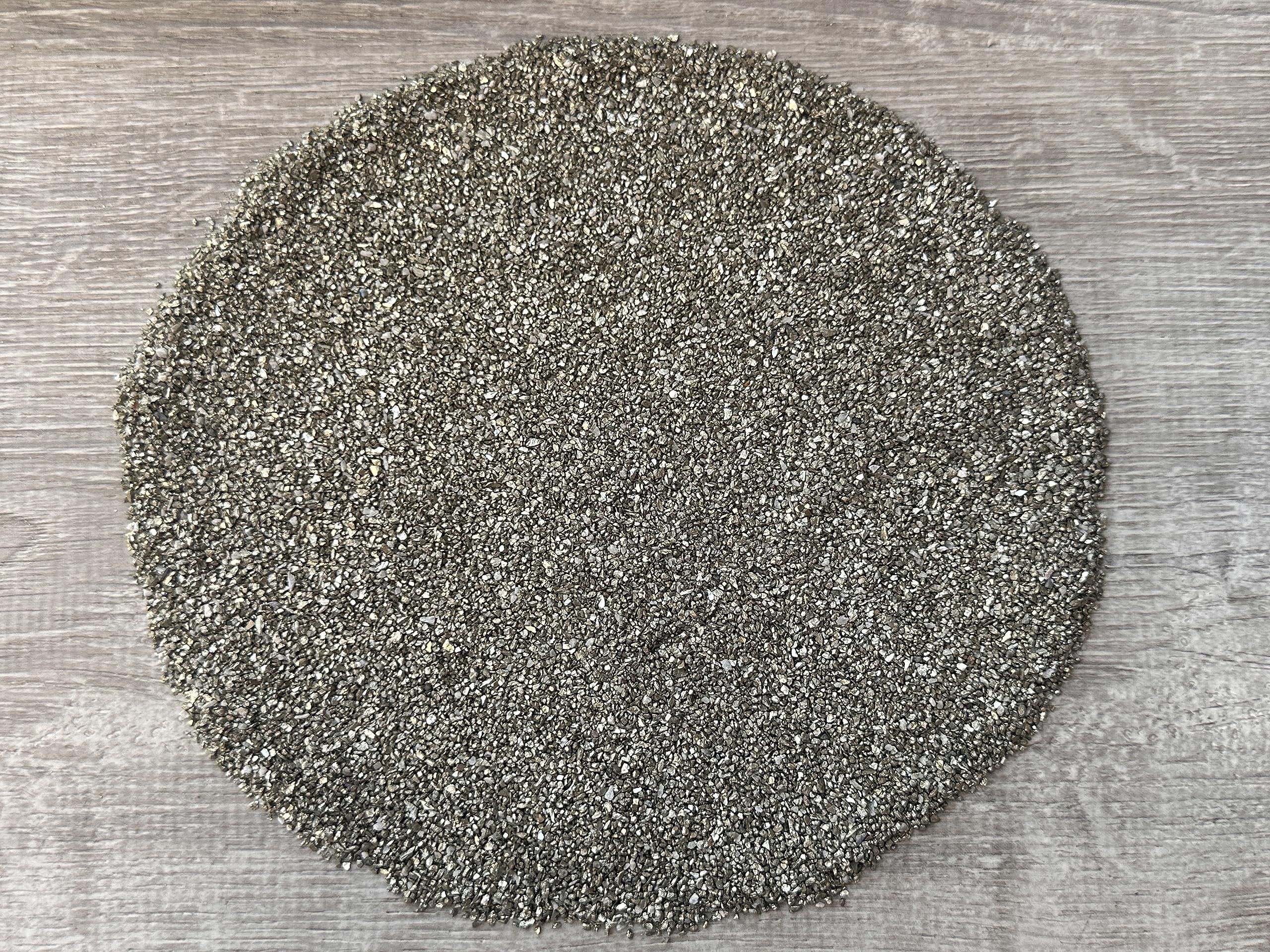 GAF TREASURES 2 oz Lot Natural Semi Tumbled Gemstone Chips, Crushed Mini Crystals, Undrilled Crystal Chips (Pyrite Sand)