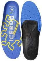 Icebug Unisexs Fat Cushion Support Insole Flex Technology, Blue High Arch, M 4/W 5.5-6
