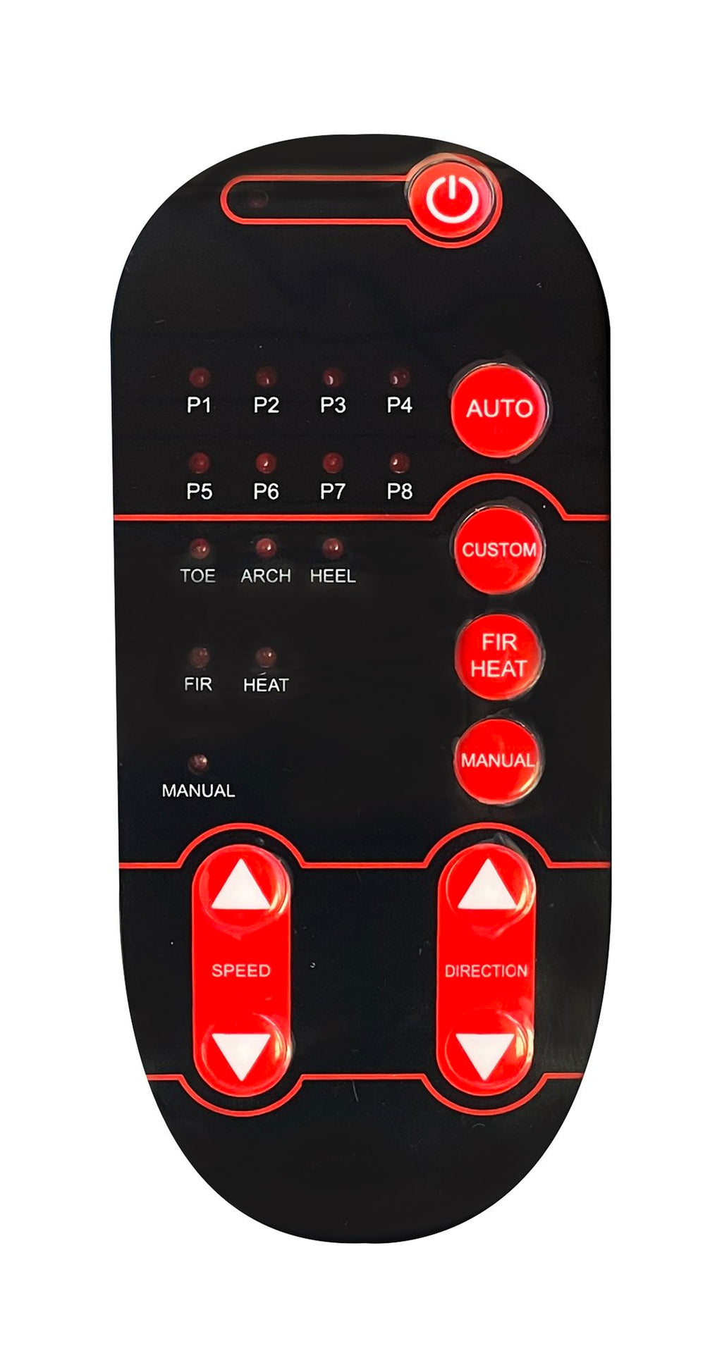 Reflexology Foot Massager with Heat & FIR - Red