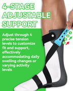 AFO Drop Foot Brace, Adjustable Ankle Support Orthosis for Stroke Recovery & Daily Mobility, Lightweight Orthotic Device for Men & Women, Fits Inside Shoes