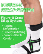 AFO Drop Foot Brace, Adjustable Ankle Support Orthosis for Stroke Recovery & Daily Mobility, Lightweight Orthotic Device for Men & Women, Fits Inside Shoes