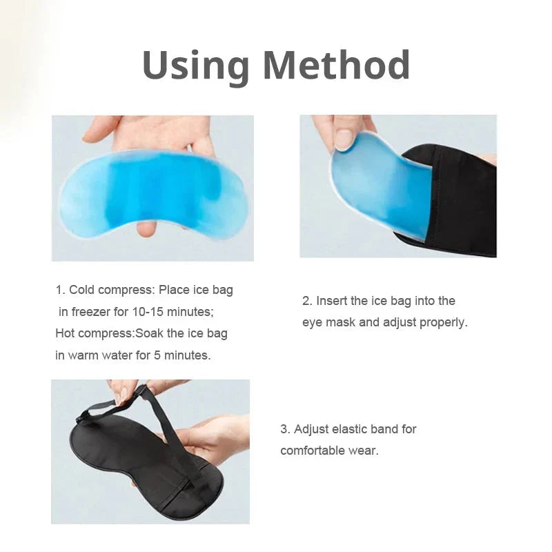 Light Blocking Sleep Mask with Gel Cold Ice Pack