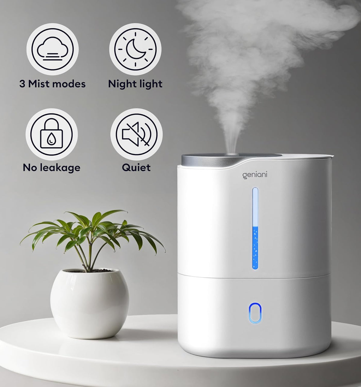 Humidifier Huron 4L, White