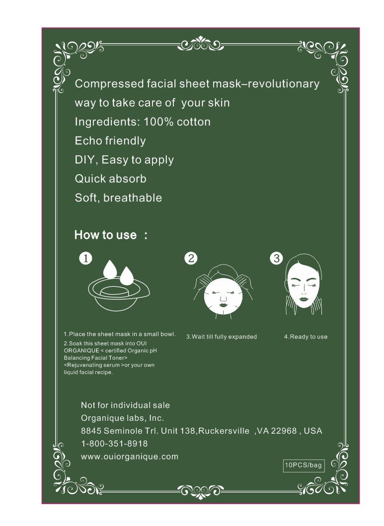 Natural Compressed facial mask  DIY Sheet mask