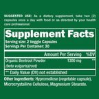 Organic Beetroot Supplement 60 Capsules