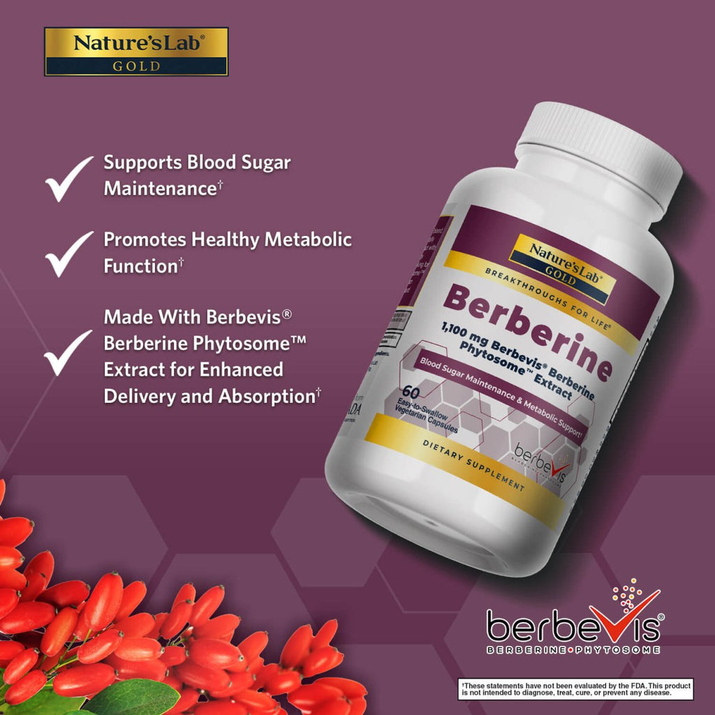 Nature's Lab Gold Berbevis® Berberine Phytosome™ Extract - 60 Capsules