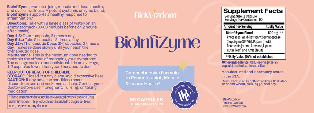 BioInfiZyme Anti Inflammatory Enzymes 90 caps