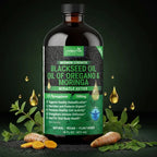 Organic Black Seed Oil with Oil of Oregano & Moringa – Maximum Strength Liquid Formula