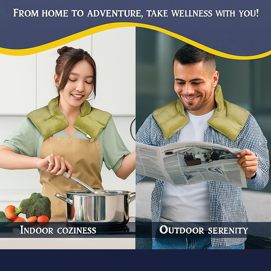 Kozi Shoulder Wraps  Warm & Cooling Herbal Comforting for Muscle Pain and Tension Relief