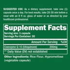 CoQ10 Supplement 30 Capsules