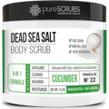 Cucumber Body Scrub / Dead Sea Salt / Premium Blend #22