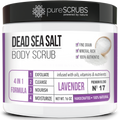 Lavender Body Scrub / Dead Sea Salt / Premium Blend #17