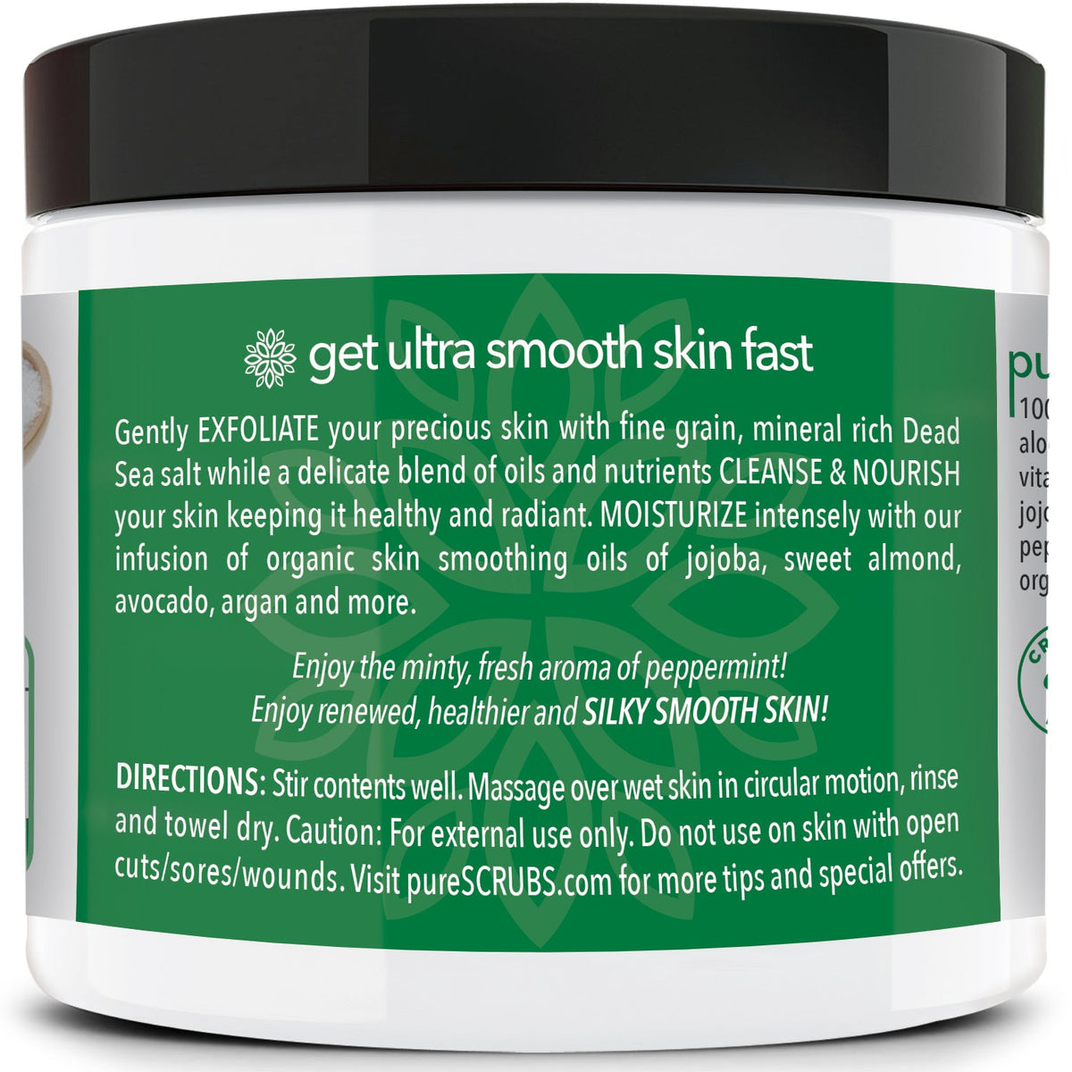 Peppermint Body Scrub / Dead Sea Salt / Premium Blend #12