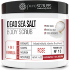 Rose Body Scrub / Dead Sea Salt / Premium Blend #18