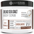 Sandalwood Body Scrub / Dead Sea Salt / Premium Blend #21