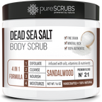 Sandalwood Body Scrub / Dead Sea Salt / Premium Blend #21