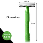 BarberUpp,Razor For Men, Long Handle (Brass) Safety Razor,Free Styptic Sticks,Astra Razor Blades Included, Single Blade Razor Perfect Addition To Your Safety Razor Kit.