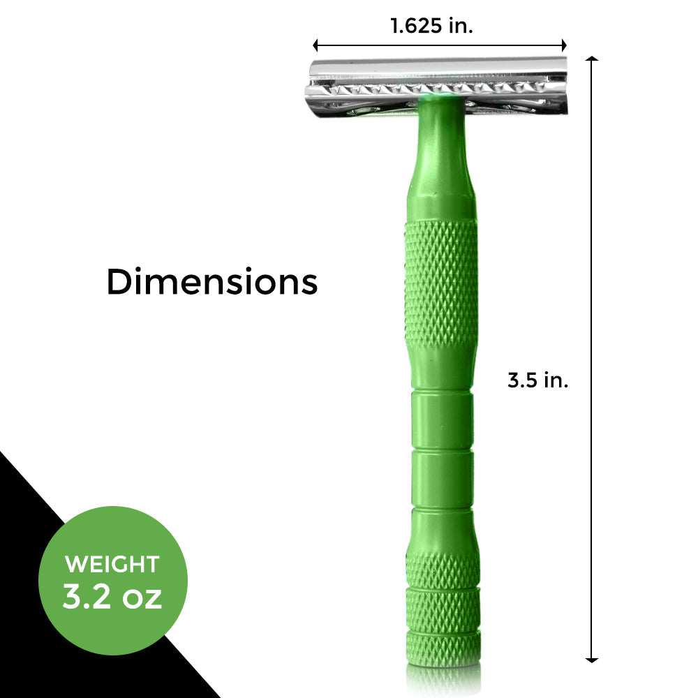 BarberUpp,Razor For Men, Long Handle (Brass) Safety Razor,Free Styptic Sticks,Astra Razor Blades Included, Single Blade Razor Perfect Addition To Your Safety Razor Kit.