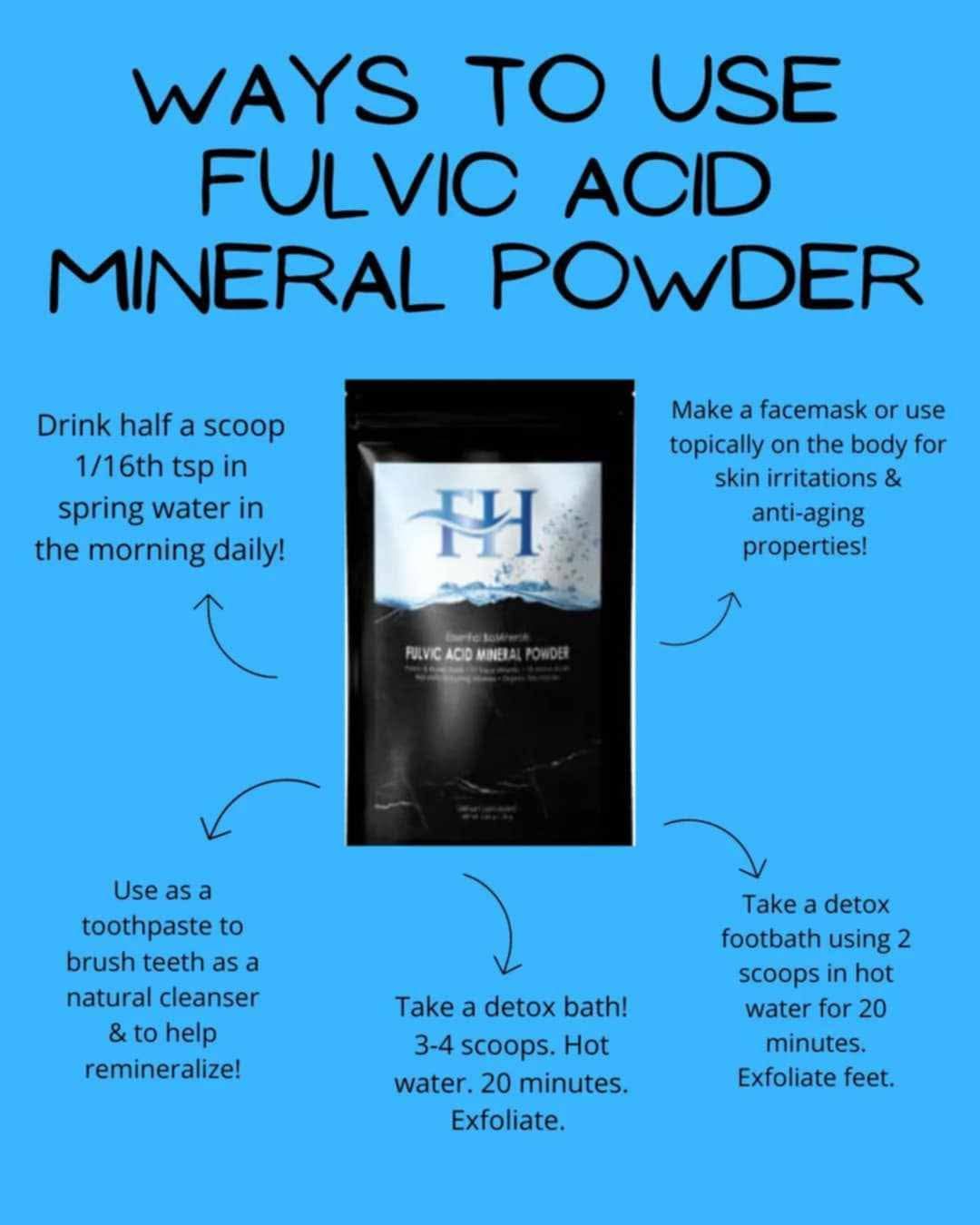 Fulvic Acid Mineral Liquid & Powder - Chelates Heavy Metals, 70+ Minerals & Electrolytes