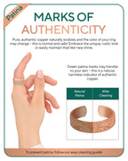 Pure Copper Rings Set – Floral (6mm)
