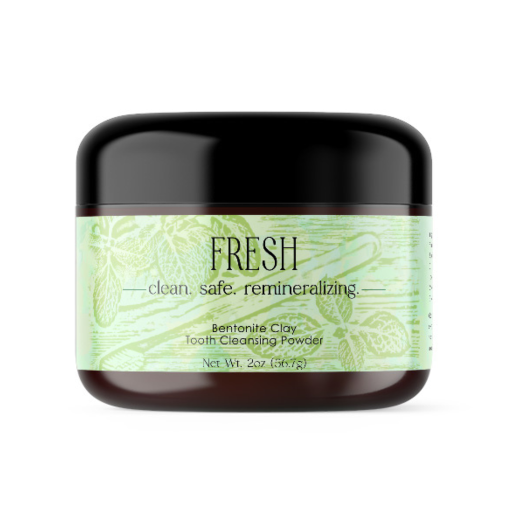 Fresh Calcium Bentonite Clay and Herbal Healing Tooth Powder - Fluoride Free