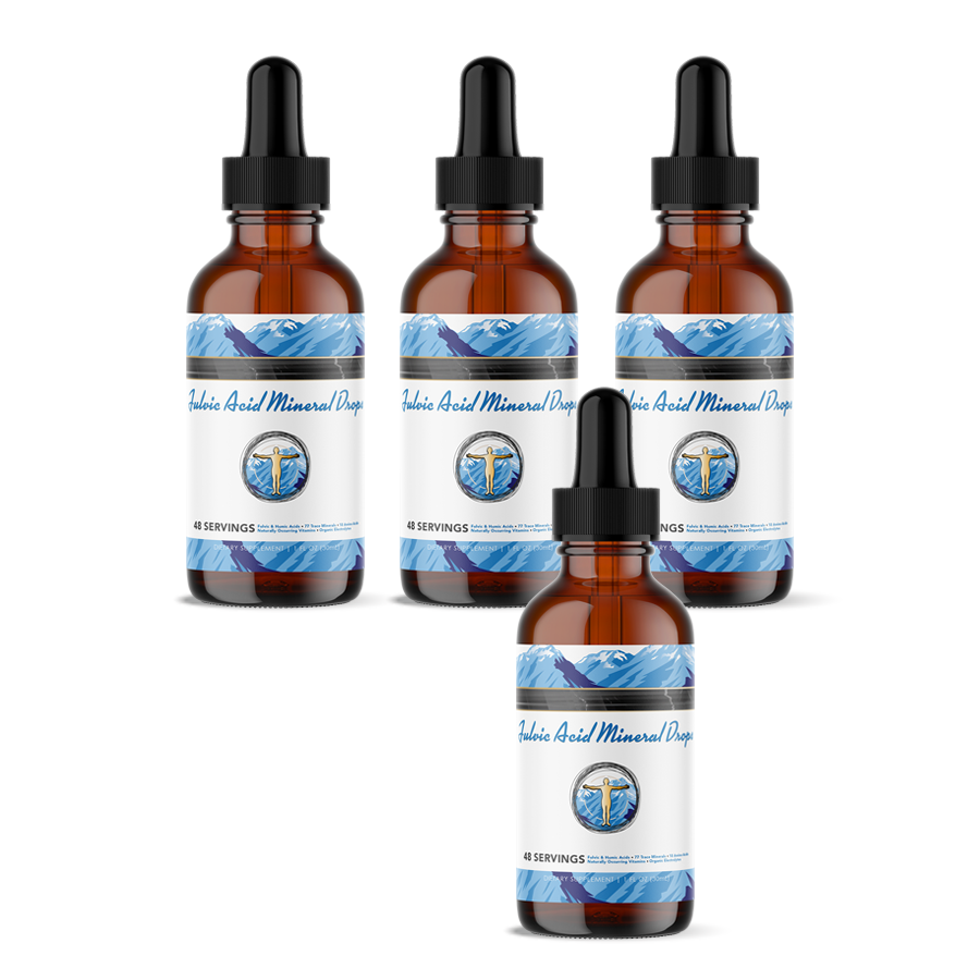 Fulvic Acid Mineral Liquid & Powder - Chelates Heavy Metals, 70+ Minerals & Electrolytes