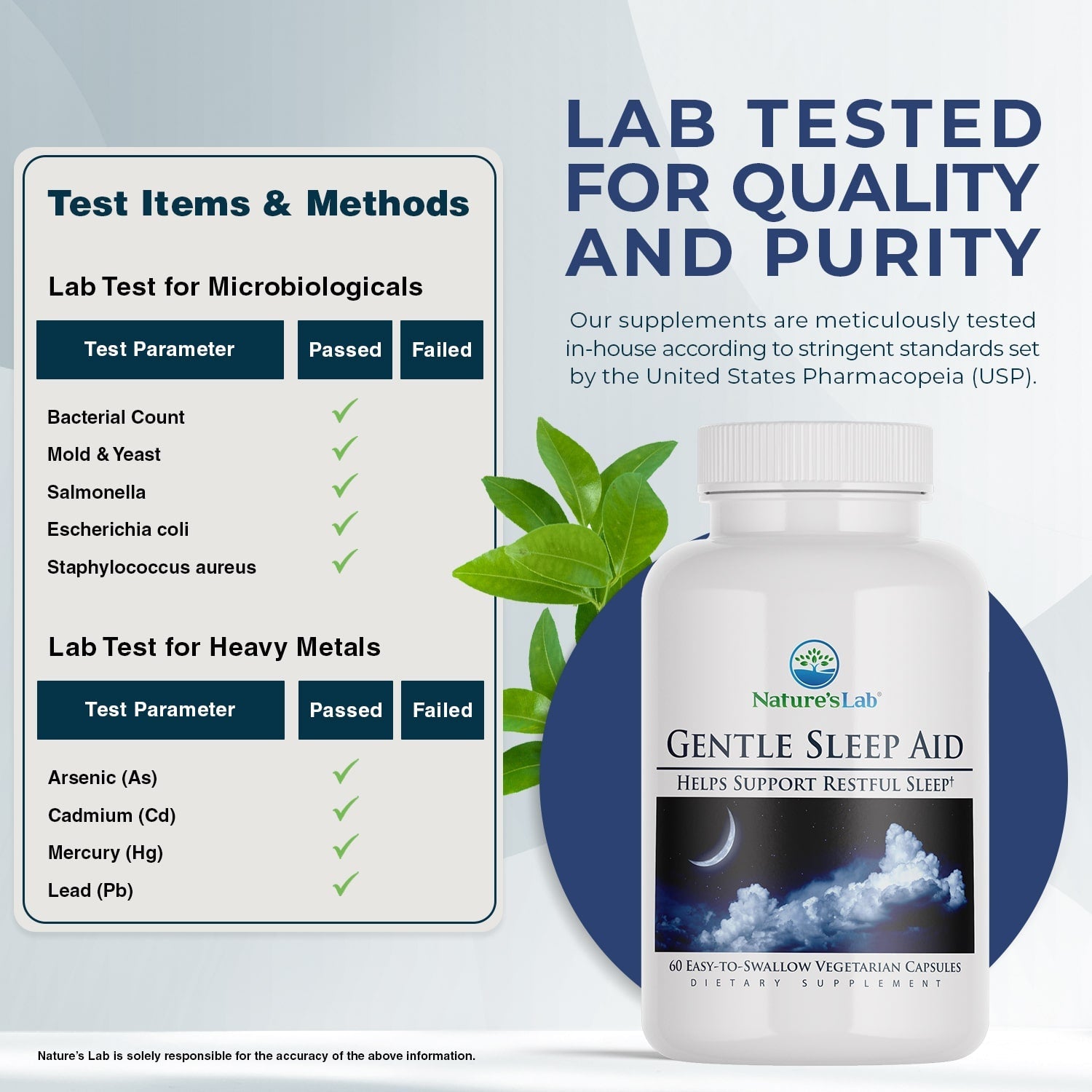 Nature's Lab Gentle Sleep Aid - 60 Capsules
