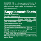 Ginkgo Biloba + Ginseng 60 Capsules
