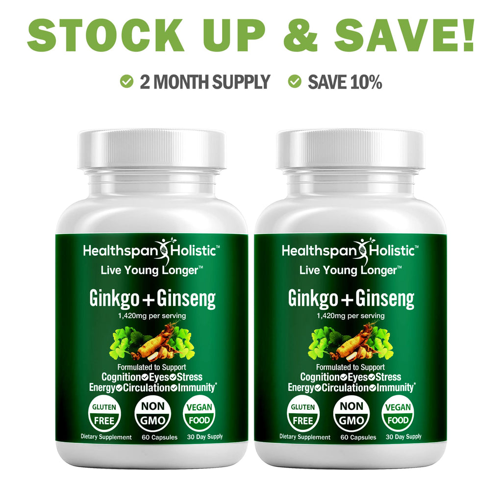 Ginkgo Biloba + Ginseng 60 Capsules