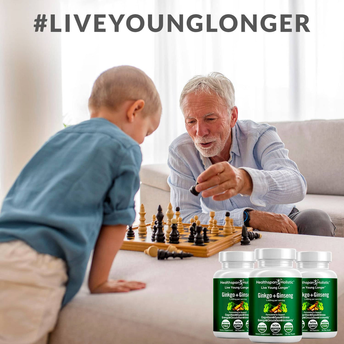 Ginkgo Biloba + Ginseng 60 Capsules