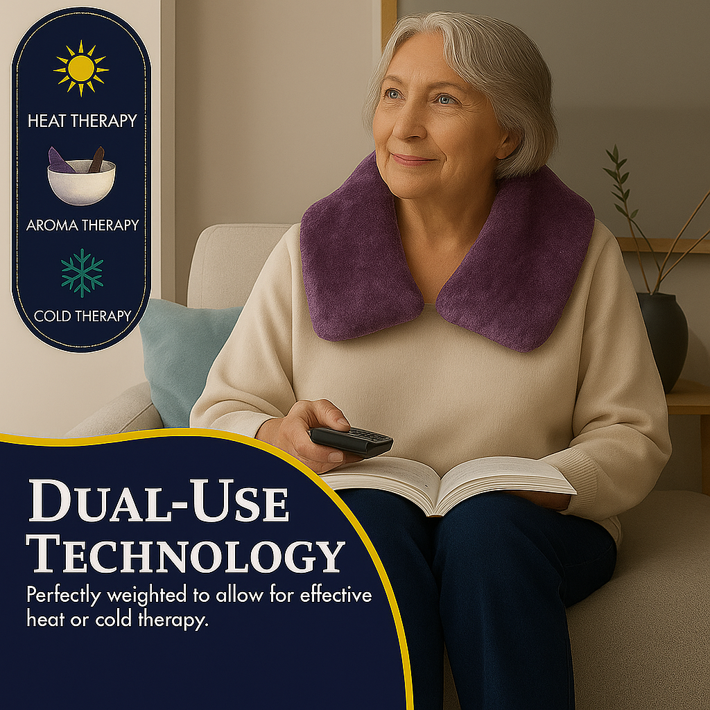 Kozi Décolleté Neck Wrap, Warm & Cold Herbal Neck Wrap for Muscle Pain