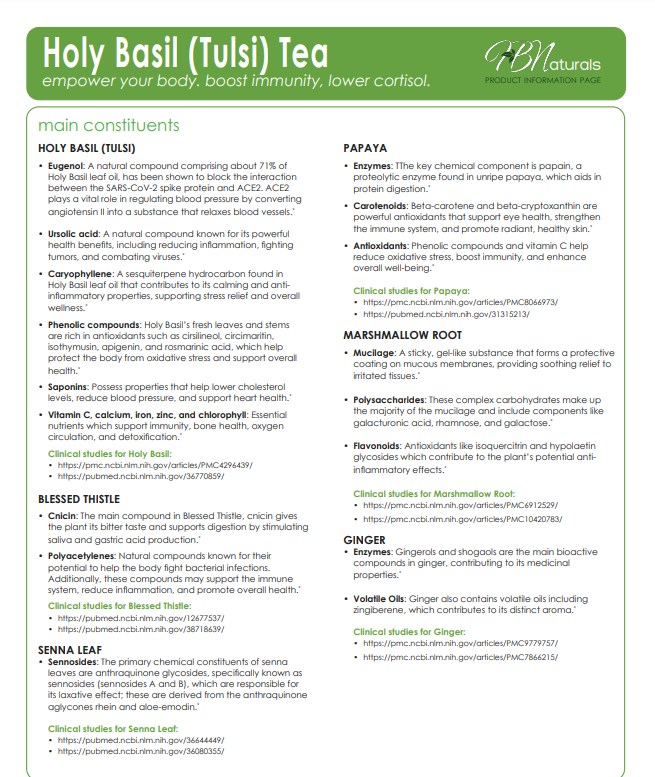 Holy Basil Tea - 60 Servings. Buy 3, Get 1 Free