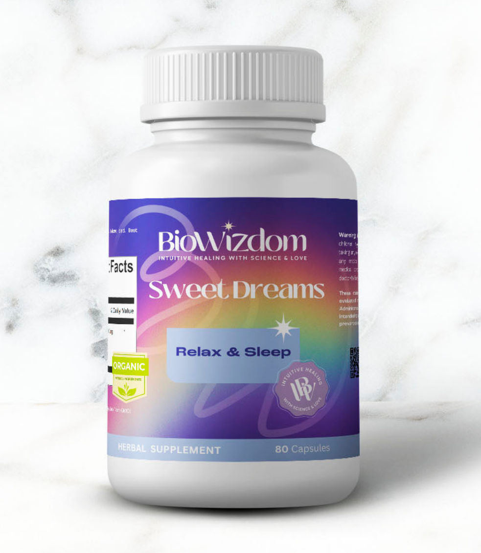 BioWizdom Sweet Dreams Capsules 80 count-Melatonin Free Sleep Aid