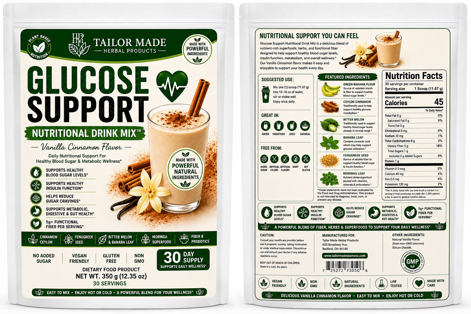 Glucose Support Nutritional Drink Mix