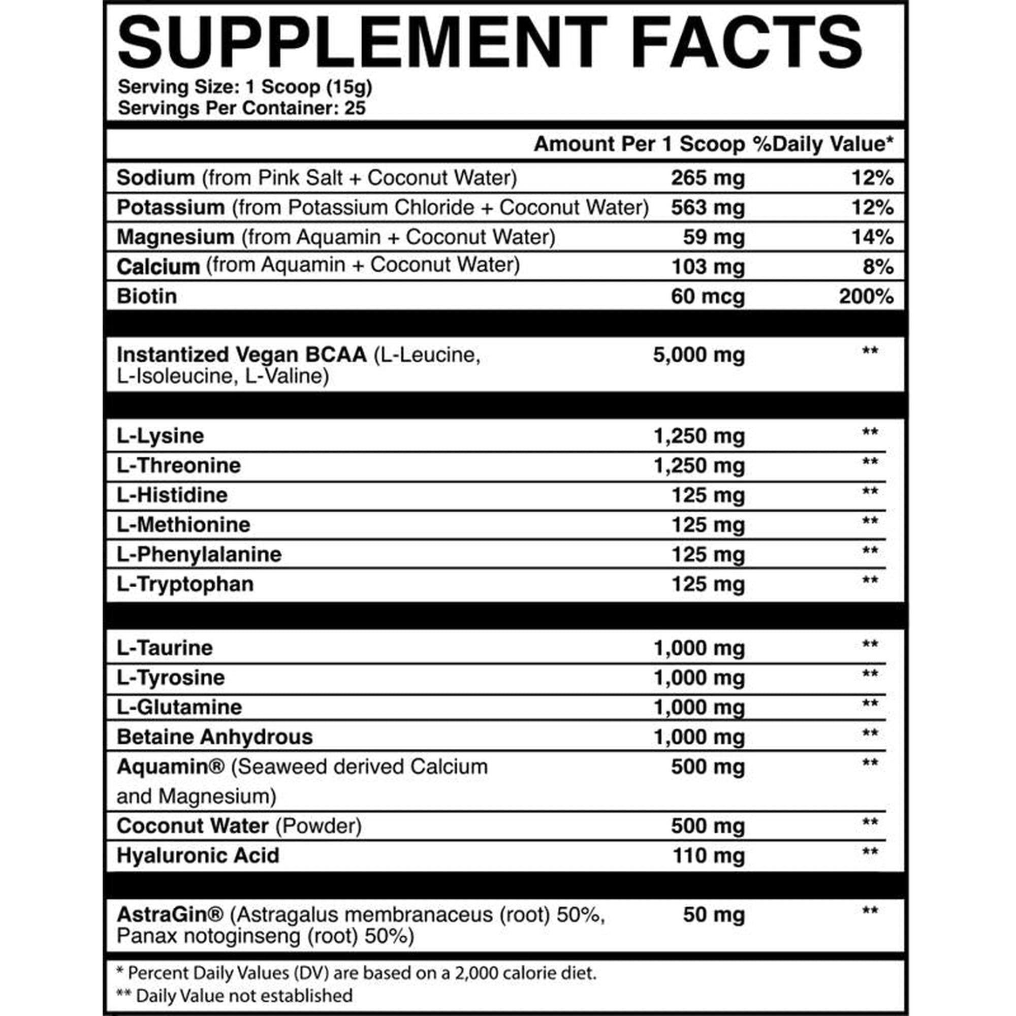 Inspired Nutraceuticals AMINO: Vegan EAAs