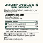 Liposomal Vitamin D3 5000IU K2 MK7 100 mcg