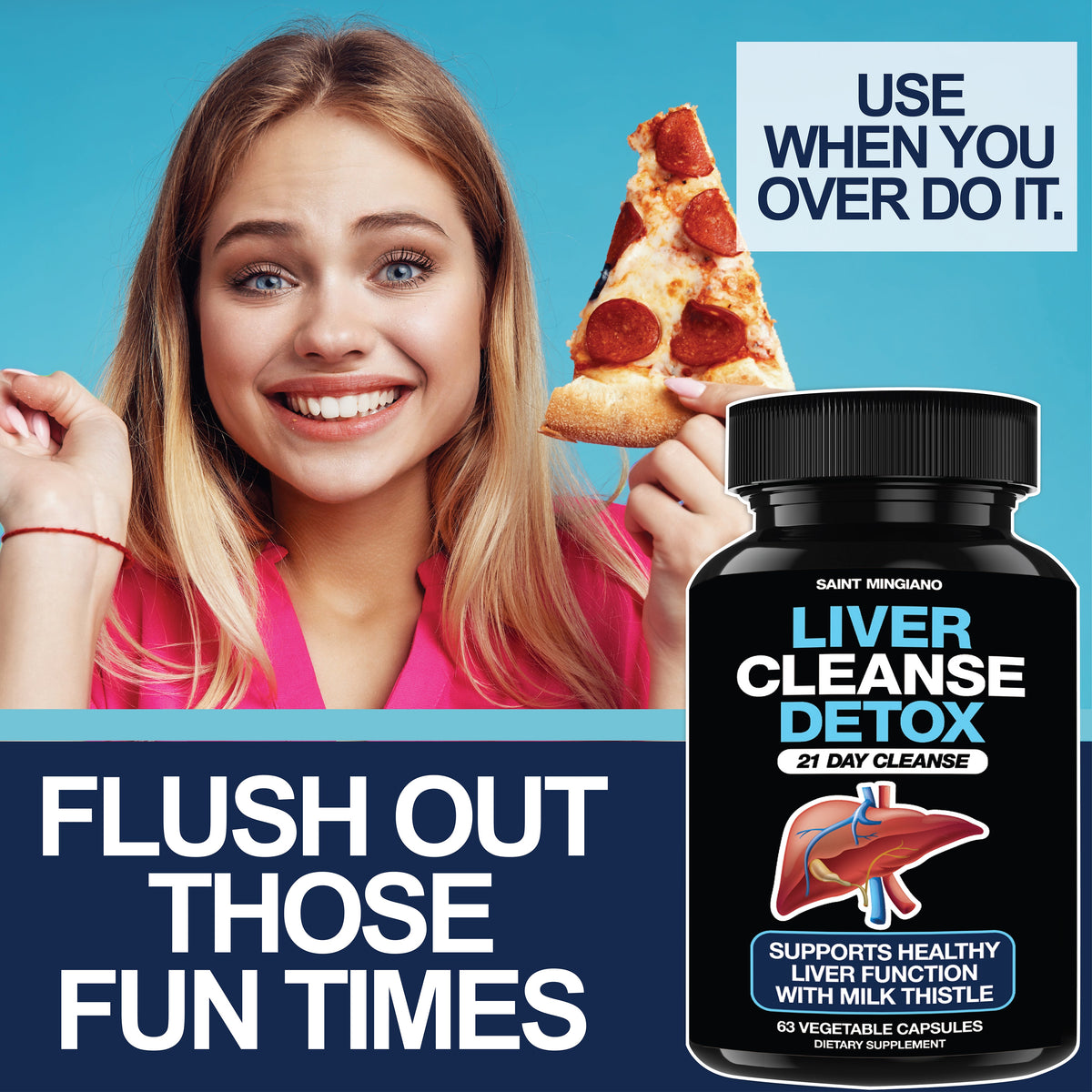 Liver Cleanse Detox & Repair - 21 Day Cleanse - Natural Liver Support Supplement with Milk Thistle