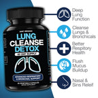 Lung Cleanse Detox, 60 Day Cleanse - Supports Lung Health Within Bronchial & Respiratory Systems