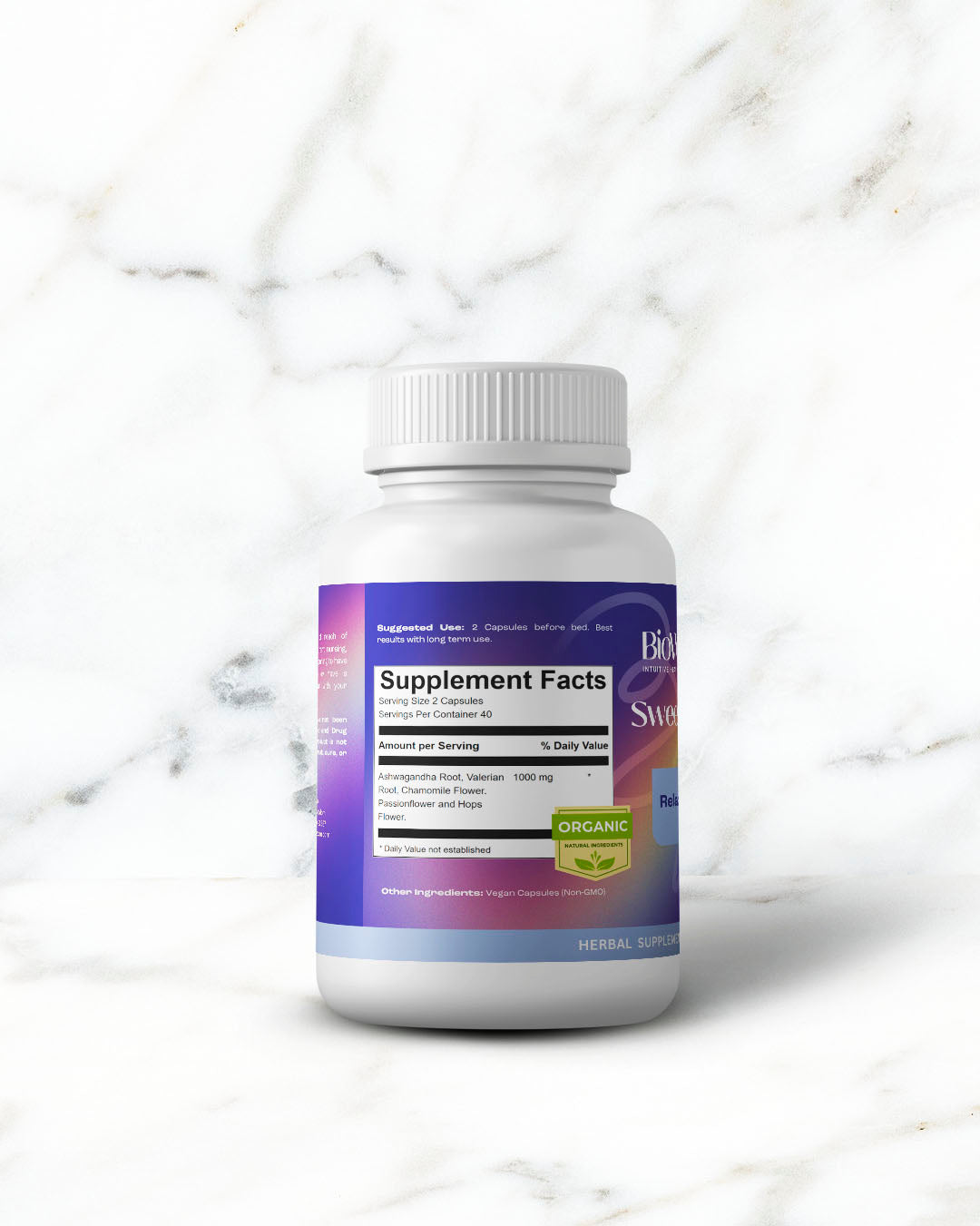 BioWizdom Sweet Dreams Capsules 80 count-Melatonin Free Sleep Aid